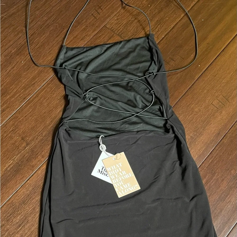 NWT - Tiger Mist Black Backless Dress - Picture 3 of 6